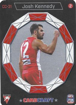 2022 AFL TeamCoach - Card Craft Silver #CC-31 2 Josh Kennedy Front